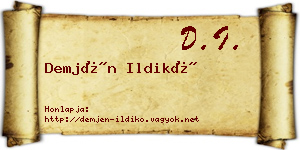 Demjén Ildikó névjegykártya